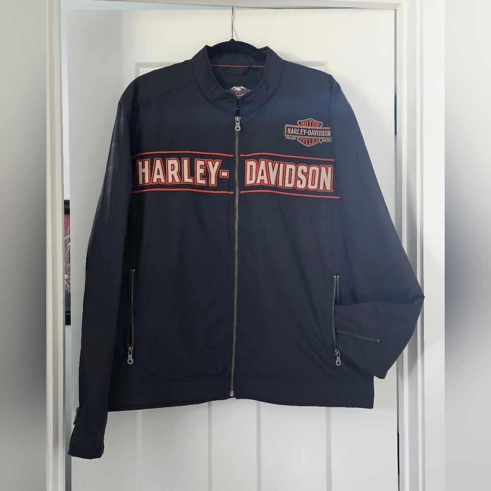 Harley-Davidson Black Jacket Size XL Harley windbreaker riding gear